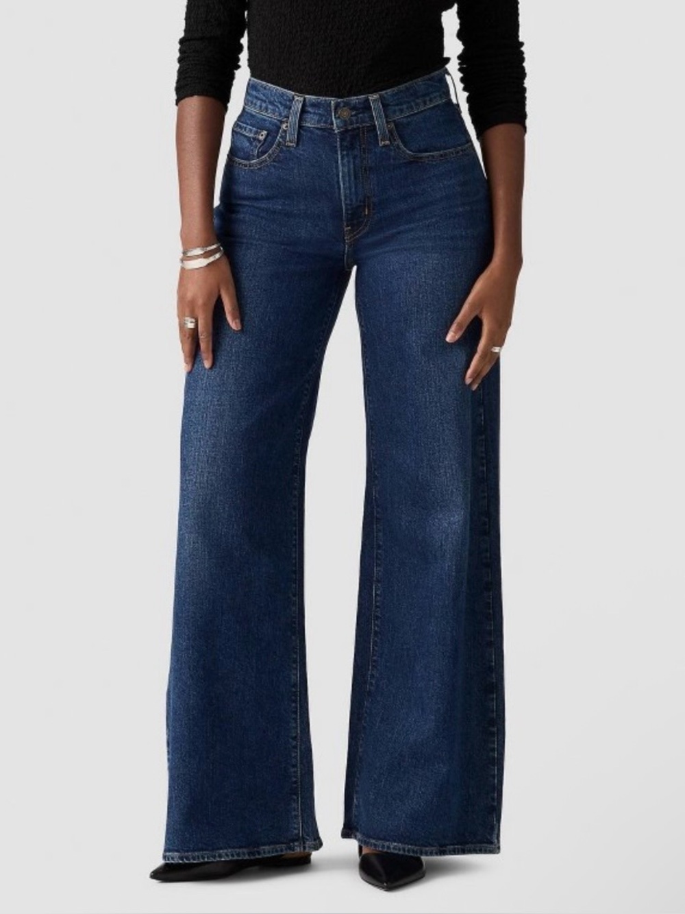 Levi’s 728 High Rise Wide Leg Jeans Women’s Size 28x32 Dark Wash